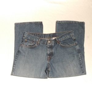 Lucky Brand Dungarees Classic Fit Crop Denim Jeans